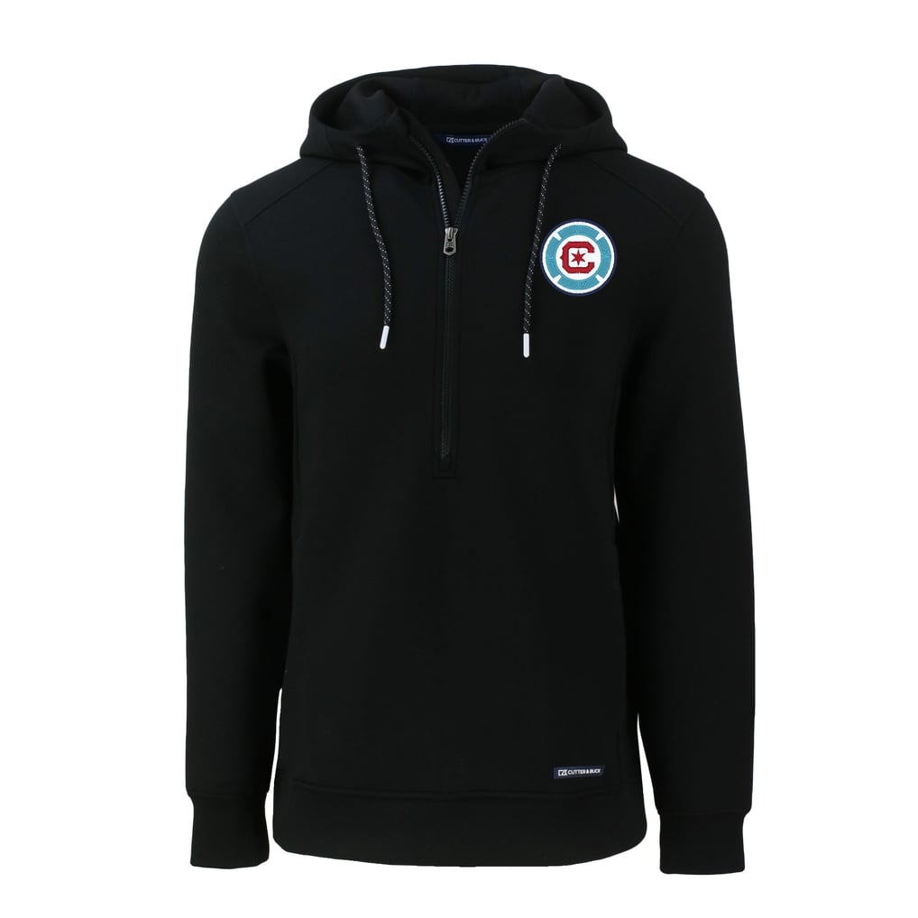  Chicago Fire Cutter & Buck Roam Eco Half-Zip Recycled Pullover Hoodie - Black